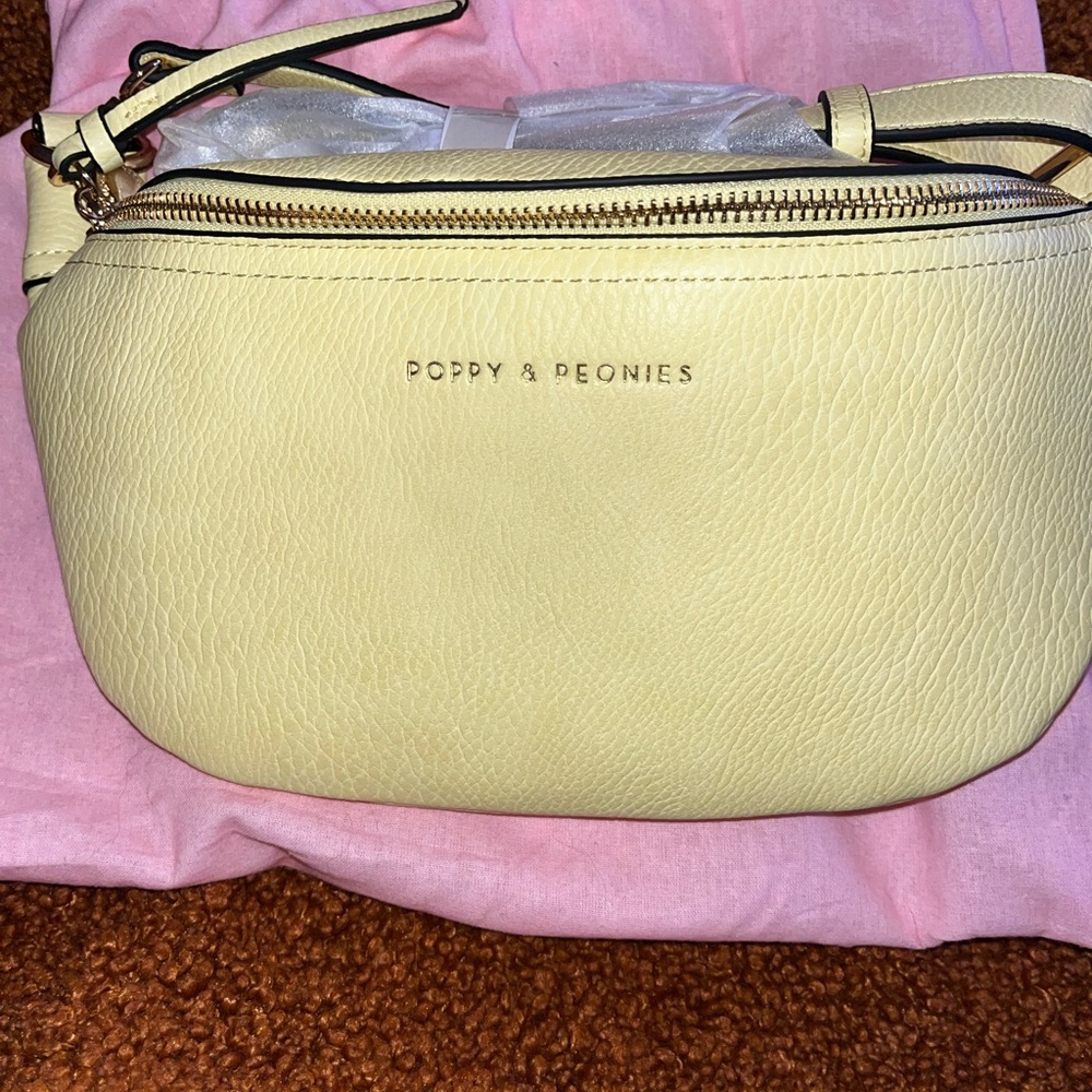 Poppy & Peonies Cream Crossbody Bag
